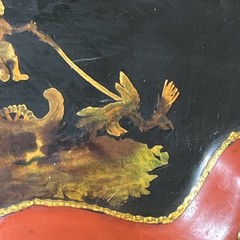 19th Century Japanese Paper Mache Tole Tray 24k Gold Trim 1800’s Estate Find
