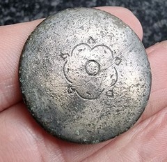 Rev War Era Tudor Rose Button Georgian 18th Century Detecting Find Antique 30mm