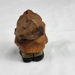 VTG ANRI Hand Carved Wooden Big Mouth Toothpick Match Holder Man Figure Folk Art