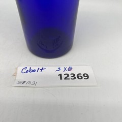 Vintage Cobalt Blue Glass Cylinder Bud Vase 6″ Tall 3″ Wide