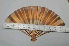 Vintage Solid Copper Ming Fans Plaques Set Of 3 By Homco Original Box