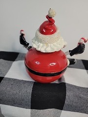 Jiggling Santa Ceramic Figurine Fitz & Floyd Gift Gallery Christmas Bobblehead