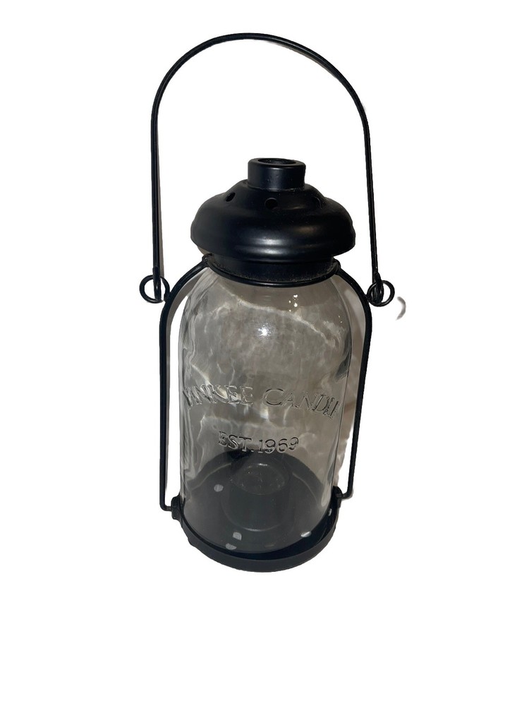 Vintage Retired Yankee Candle Lantern Candle Holder Votive Glass Metal ￼
