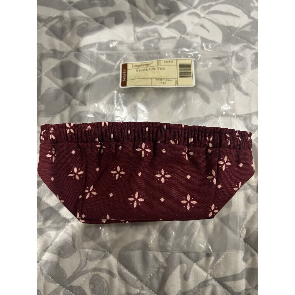 Longaberger Stuck on You Basket Liner NEW Traditional Red Fabric
