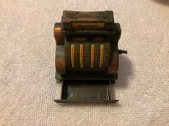 Miniature Durham Industries Cash Register and A Unbranded Victrola Lot of TWO