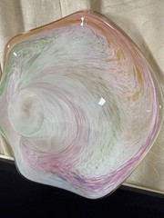 Vintage Murano Hand Blown Art Glass Centerpiece Bowl