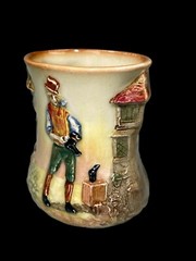 3” Royal Doulton England Dickens Shoe Cobbler Sam Weller Small Relief Mini Vase