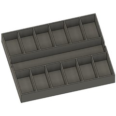 ToolCraft3d Impact Bit Organizer Insert for DEWALT Medium ToughCase (13 comp)