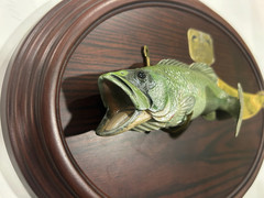 Cool & Very Rare Franklin Mint Largemouth Bass Collector Knife w/ Display AS IS