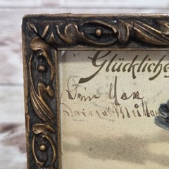 Antique Postcard Embossed Sparrow Bird Carved Wood Frame Wall Art