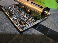 Vintage Rolling Desktop Calendar With Paua Shell