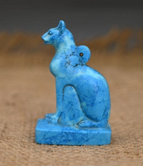 Unique Ancient Egyptian Bastet Statue Antiques Pharaonic Cat Antique Bast BC