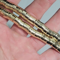 48″ Brutalist Articulated Necklace Modernist Gold Metal Snake Coil Necklace