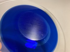 Willy Johansson? Hadeland Handmade Scandinavian Cobalt Plate Art Glass 6 3/8″