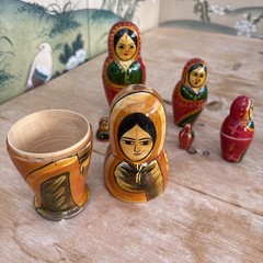 Matryoshka Nesting Doll Women in traditional costumes Set of 6 Made in India