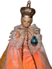 Infant Of Prague Jesus Statue Figurine Light ￼12” Vintage