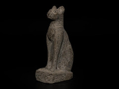 Pharaonic Stone Goddess Antiques Ancient Egyptian Antiquities Bastet Cat Statue