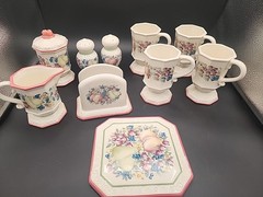 Vtg 11 Pc Set AVON SWEET COUNTRY Harvest Ceramic Tableware 1990s Excellent Cond