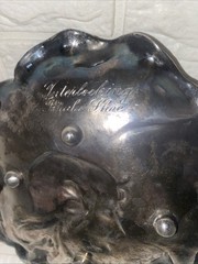 Antique Pin Tray Art Nouveau Trinket Girl With Hair Interlocking Brake Shoe Co.