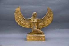 Ancient Egyptian Artifacts RARE AUTHENTIC WINGED STATUE Of Egyptian Goddess Isis