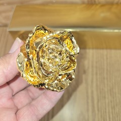 1990s Genuine 24K Gold Dipped Rose by “Roses of Gold” 10.5 Inch