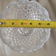 Vintage Shell Fan Pattern 24% Lead Crystal Bowl Imperial Glass Company