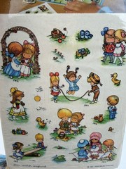 Vtg 1980 Hallmark Set The Scene Activity Seals Sheets Joan Walsh Anglund Girls