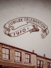 Rare Antique 1910 Hadfield Jubilee Plate Edwardian British Commemorative Ceramic