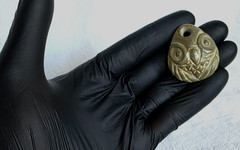 300 BC Ancient Roman Greek Carved Engraved Gemstone Pendant Medallion Amulet Owl