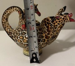 Somandla & Sthabiso signed 2009 Ardmore — rare upside-down giraffe teapot