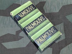Vintage 1930s 1940s German Deadstock Palmolive Soap in Box 3 Bars WWII Original