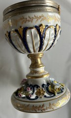 SEVRES Modele et Decoration Exclusive a la Main Pedestal Potpourri Bowl FRANCE
