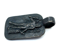 Ancient Greek Silver Pendant Eros Cupid Winged God of Love Artifact 200 BC