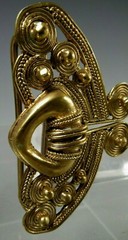 Pre Columbian STYLE Tairona Tumbaga Noserings Converted Belt Buckle ca. 20th c.