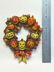 Neil Eyre Eyredesigns Halloween Ombré Thanksgiving Pumpkin Patch Wreath Magnet