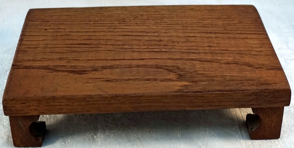 Vintage Hand Made Solid Oak Wood Rectangular Display stand with 4 Feet