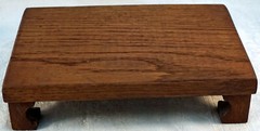Vintage Hand Made Solid Oak Wood Rectangular Display stand with 4 Feet