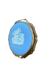 Vintage Stratton Wedgwood Jasperware Classical Design Compact Mirror English