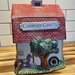 Fitz and Floyd Country Crafts Cookie Jar and Lid
