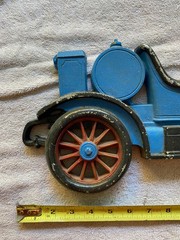 Vintage Sexton USA Cast Iron Antique Large Blue Convertible Car Wall Decor