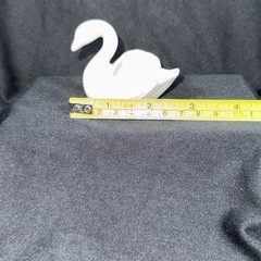 Vintage Limoges France Gout de Ville White Porcelain Swan Trinket Dish Figurine