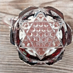 Edwardian Ruby Cut to Clear Red Crystal Cup – To Mamma & Papa From Rob (1899)