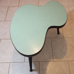 Biomorphic Modernist Art Deco Table – Amoeba Liquid Puddle Irregular Shaped