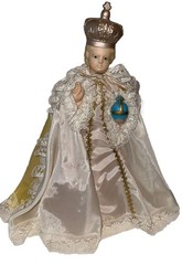 Infant Of Prague Jesus Statue Figurine Light ￼12” Vintage