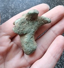 Rare Roman Candlestick Holder Zoomorphic Antique Metal Detecting Find AD 100-300