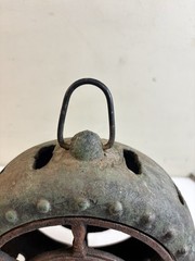 Japanese Nautical Hand Cast Lantern Patina Ship Ocean Sea Heavy Vintage