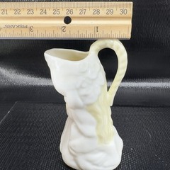 Vintage BELLEEK Ireland UNDINE Nymph Creamer Small Pitcher Jug Fine Porcelain