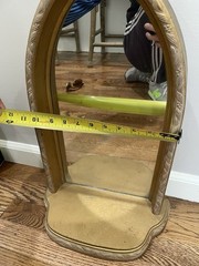 Vtg Home Interiors Gifts USA Ornate Burwood ARCH Mirror w/ Disply Shelf MCM