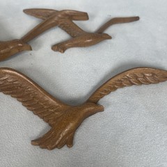 Vintage Set 2 Homco Seagulls Birds Flight Wall Art Decor Plastic MCM
