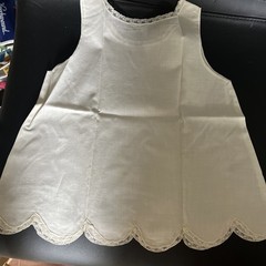 Vintage Antique Toddler Girl’s White Cotton Slip 15”X11”